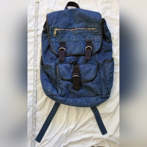 Forever 21 Denim Backpack - Picture 1 of 5